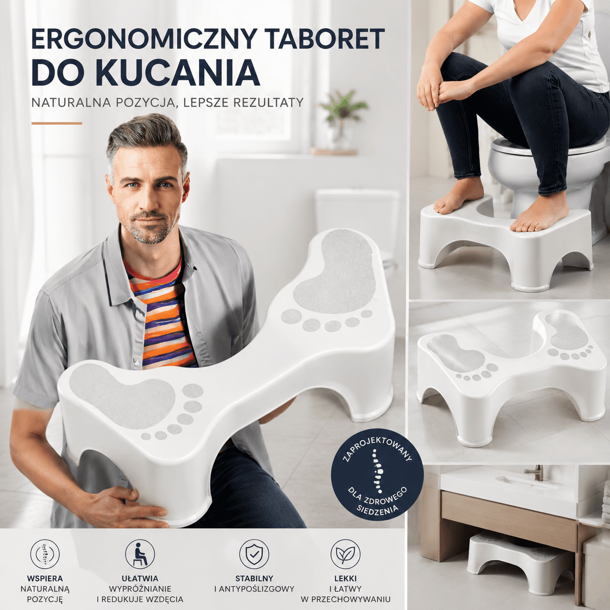 Ergonomiczny Podnóżek Do Wc